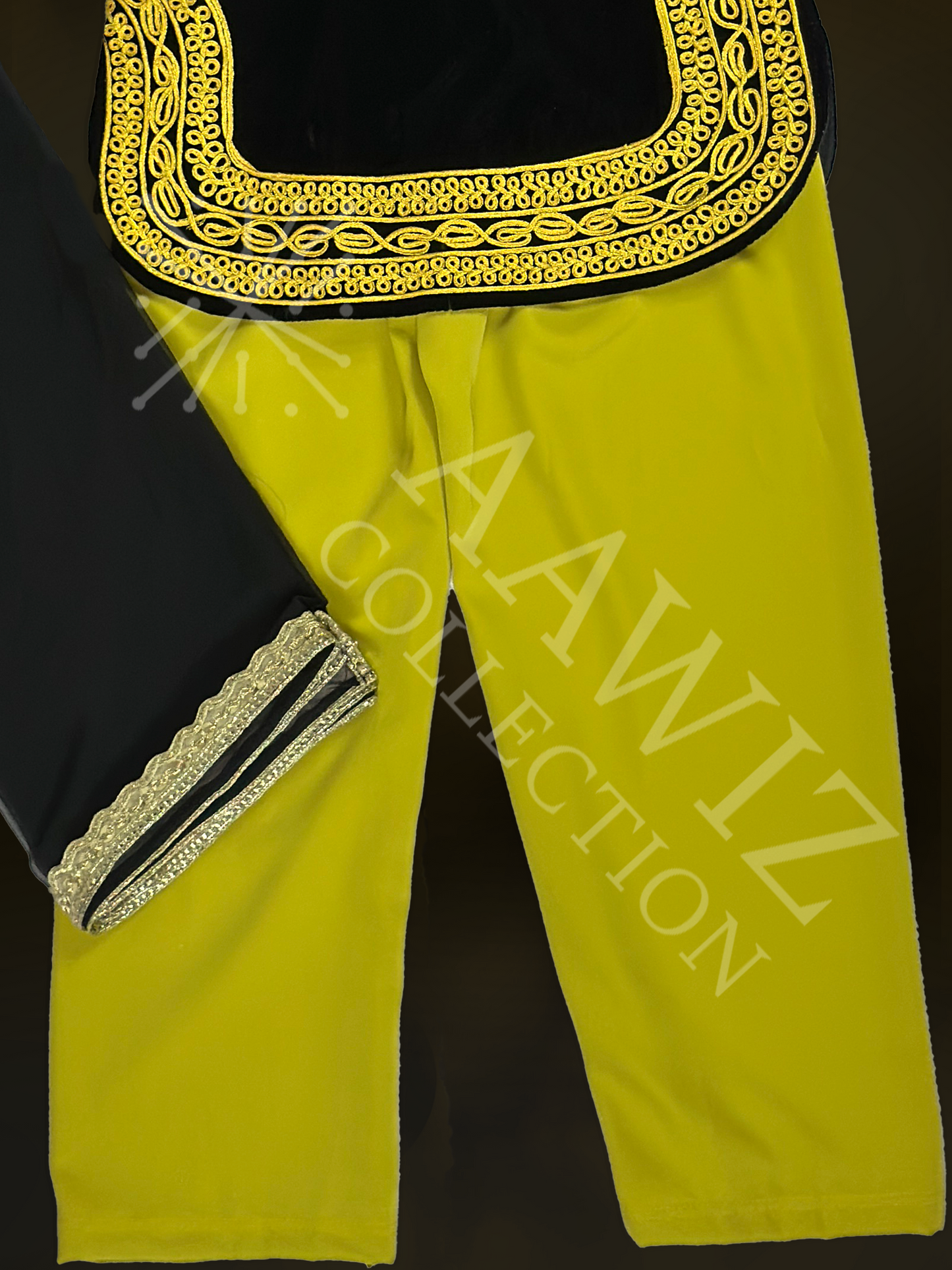 Sheenay Set – Radiance in Black & Gold (Three Piece)