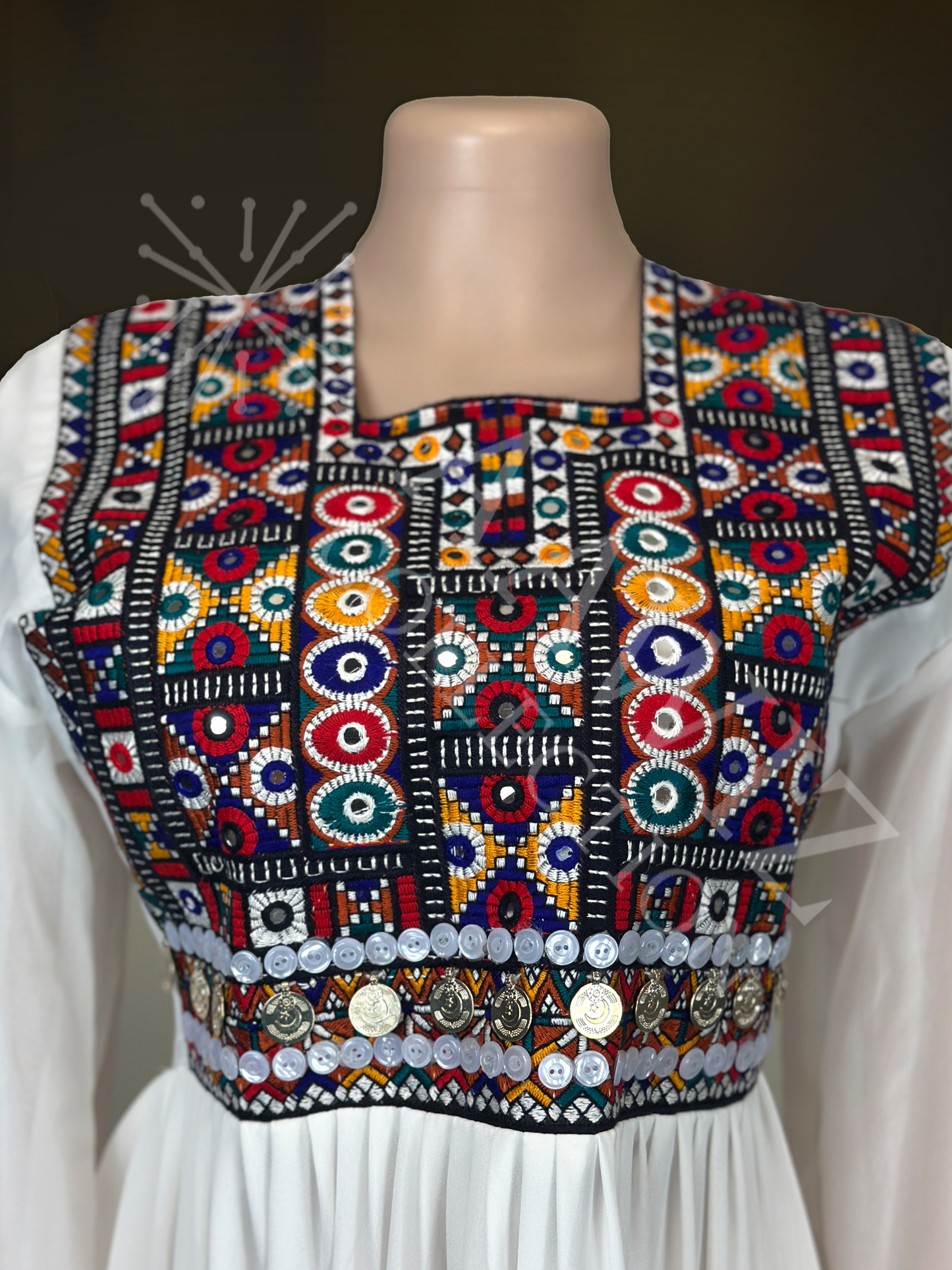 Zarmina – Classic White Afghan Dress (1 Piece)