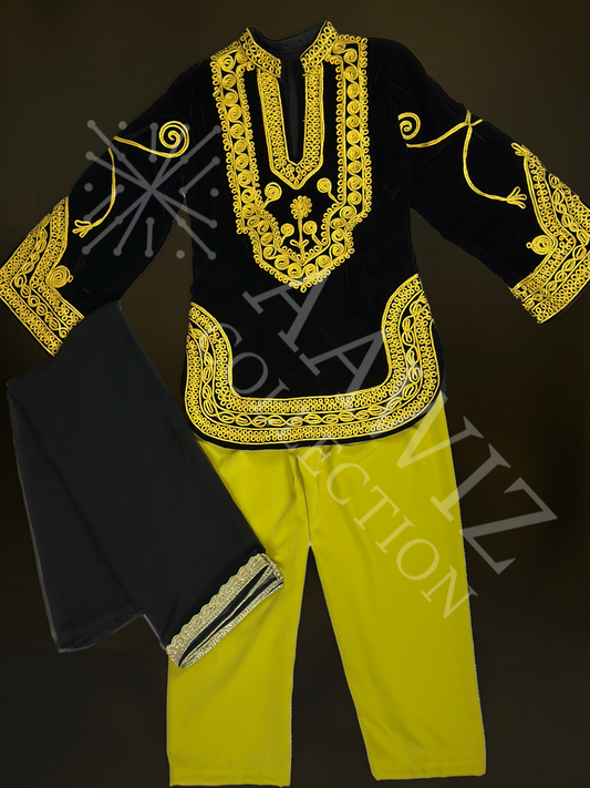 Sheenay Set – Radiance in Black & Gold (Three Piece)