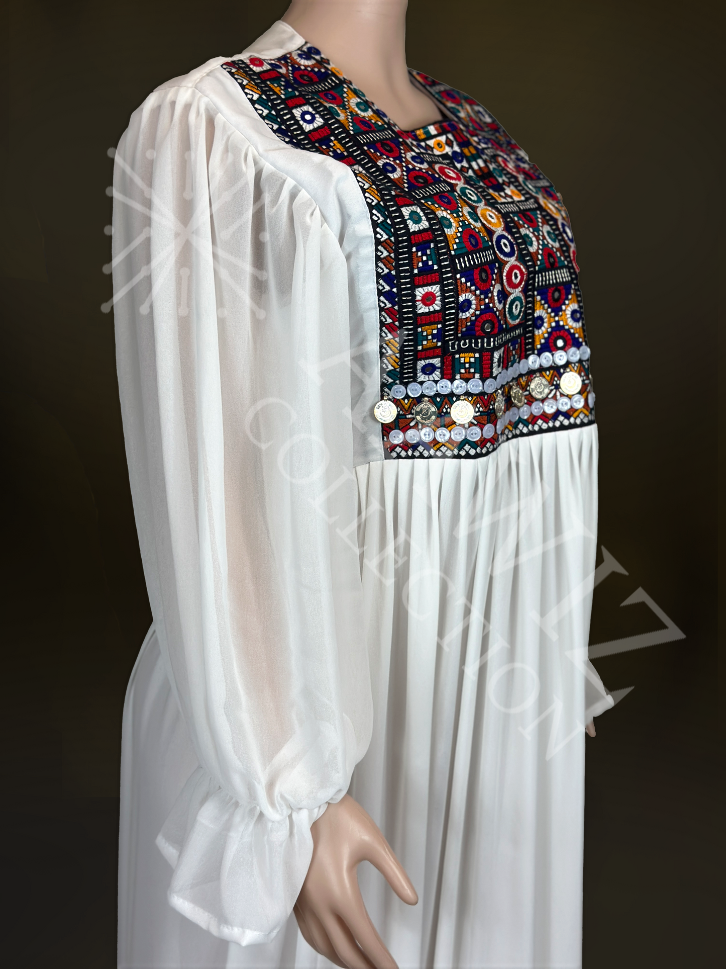 Zarmina – Classic White Afghan Dress (1 Piece)