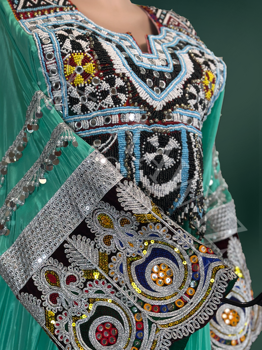 Zohra Elegance - Traditional Afghan Party Dress (Three Piece)